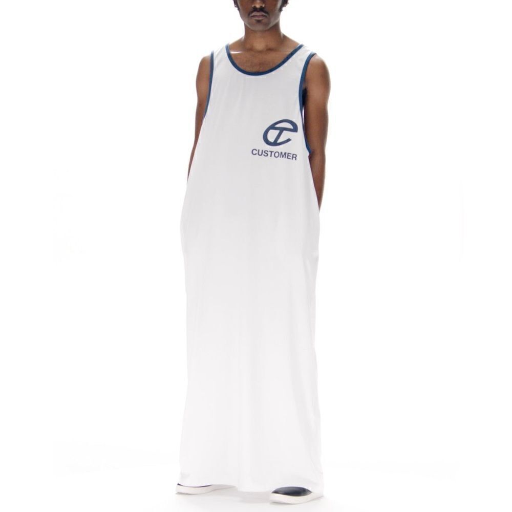Telfar White Maxi Length Tank Size XL/2XL Unisex - Picture 2 of 9